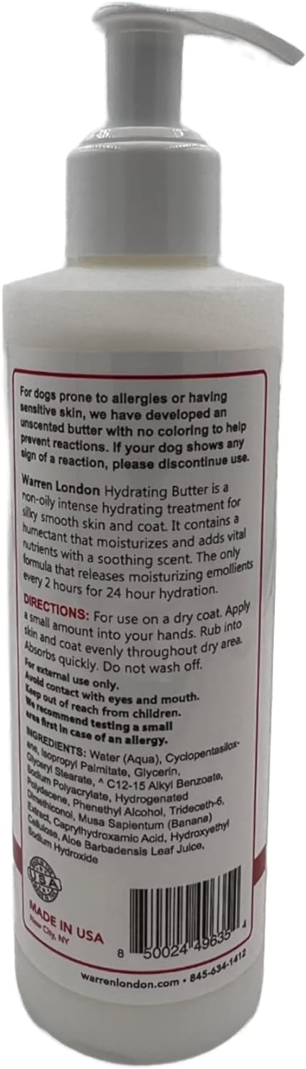 Warren London Hydrating Butter for Dogs, Unscented, 8 Oz