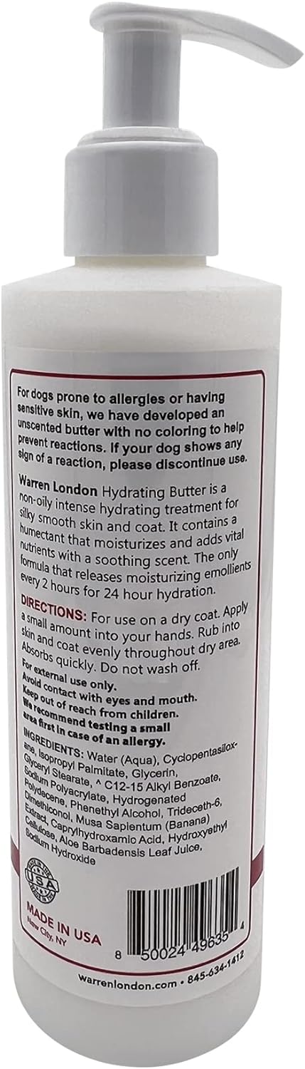 Warren London Hydrating Butter for Dogs, Unscented, 8 Oz