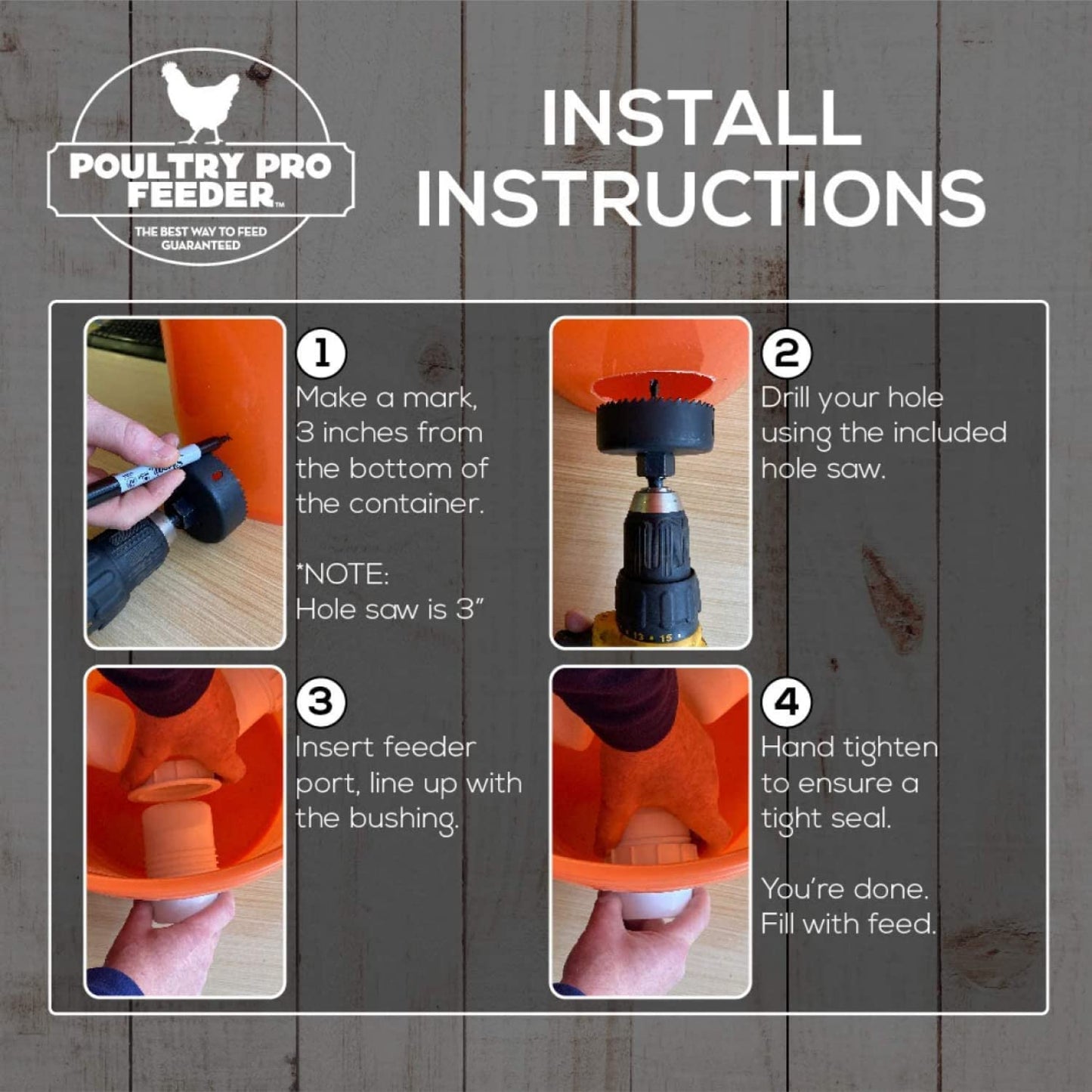 chicken feeder holes