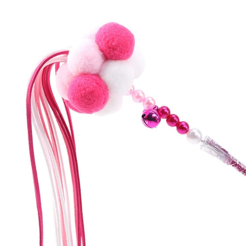 Interactive Cat Toy Funny Simulation Feather Bird with Bell Cat Stick Toy for Kitten Playing Teaser Wand Toy Cat Supplies