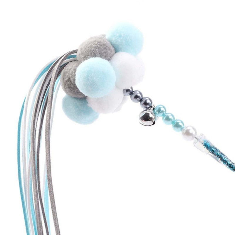 Interactive Cat Toy Funny Simulation Feather Bird with Bell Cat Stick Toy for Kitten Playing Teaser Wand Toy Cat Supplies