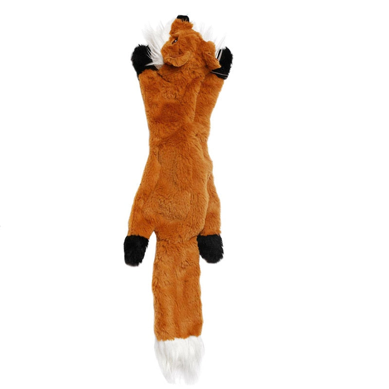 Funny Plush Dog Squeaky Toys Cute Animal Fox Lion Rabbit Shape Small Large Dogs Interactive Chew Toy Pet Accessories