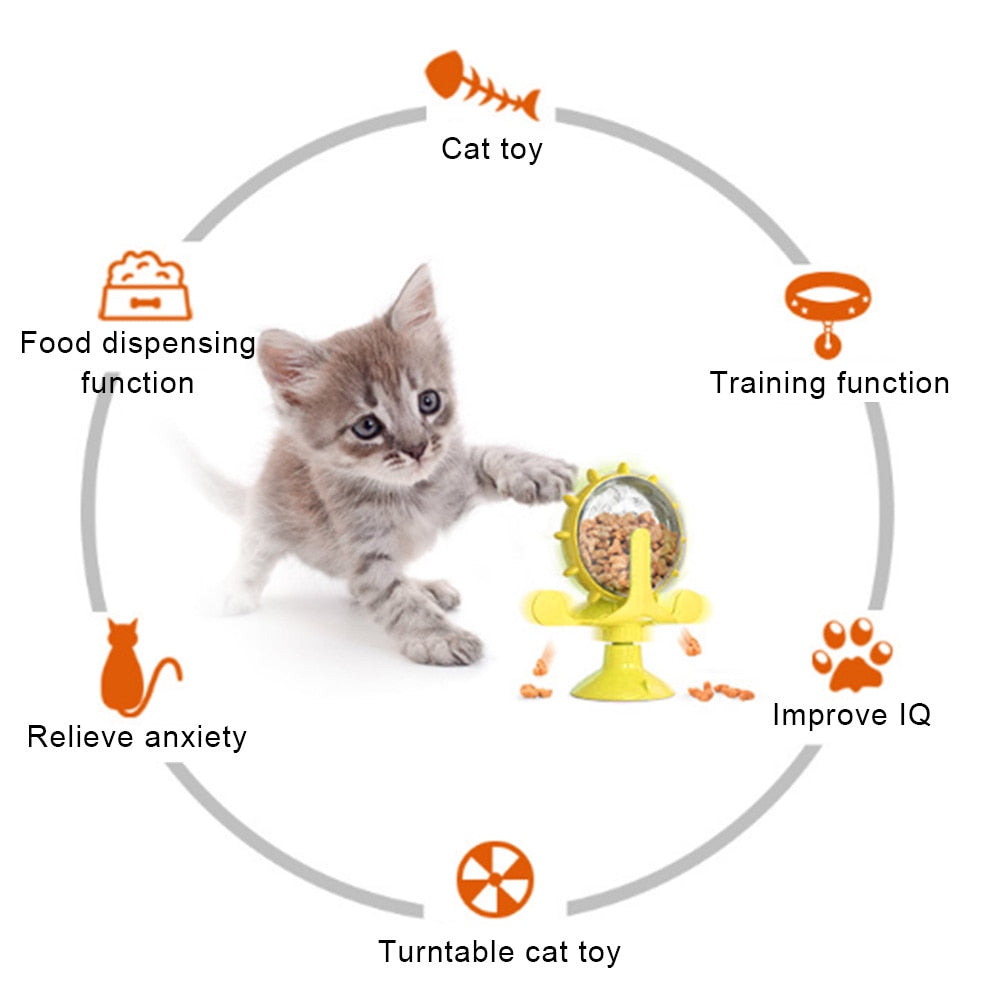 Dog Leaky Food Feeder Toys Interactive Rotatable Wheel Toy for Kitty Cat Dog Pet Products Accessories