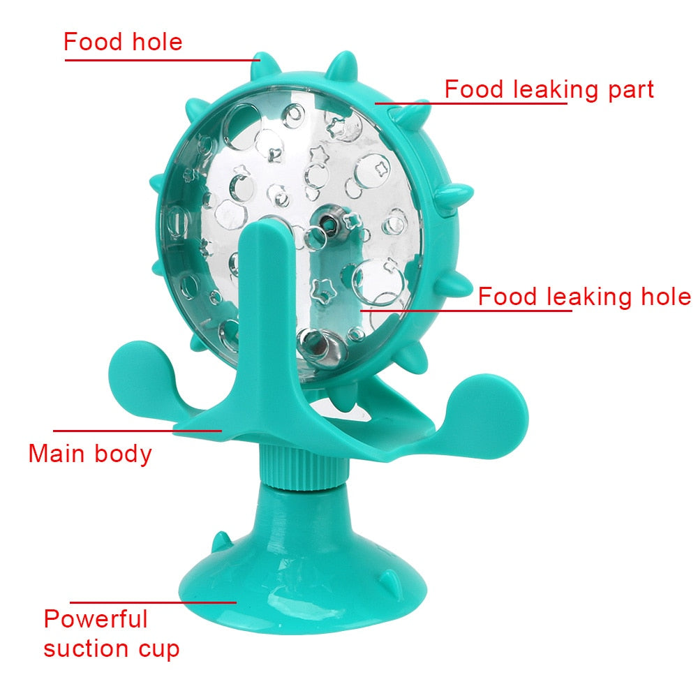Dog Leaky Food Feeder Toys Interactive Rotatable Wheel Toy for Kitty Cat Dog Pet Products Accessories