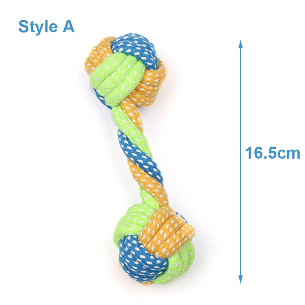 Dog Toy Rope Ball Toy for Small Medium Dogs Outdoor Training Toy for Dogs Teeth Cleaning Tug Toy Interactive Knot Rope TY0078