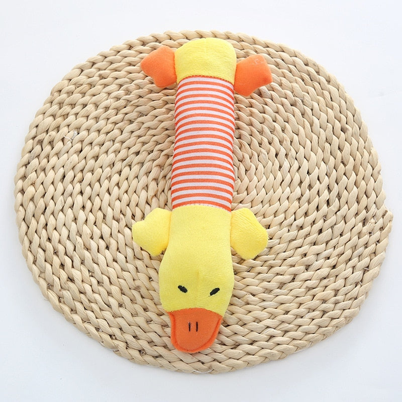 Funny Plush Dog Squeaky Toys Cute Animal Fox Lion Rabbit Shape Small Large Dogs Interactive Chew Toy Pet Accessories