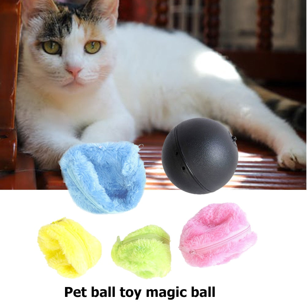 5-15pcs Battery Powered Pet Electric Magic Roller Toy Ball Automatic Dog Cat Interactive Funny Floor Clean Products Fun toys