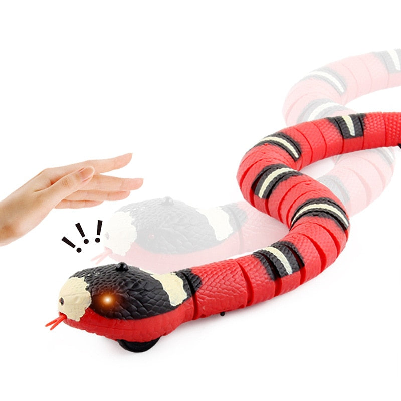 Smart Sensing Snake Cat Toys Electric Interactive Toys for Cats USB Charging for Pet Dogs Game Play Toy Cat Accessories