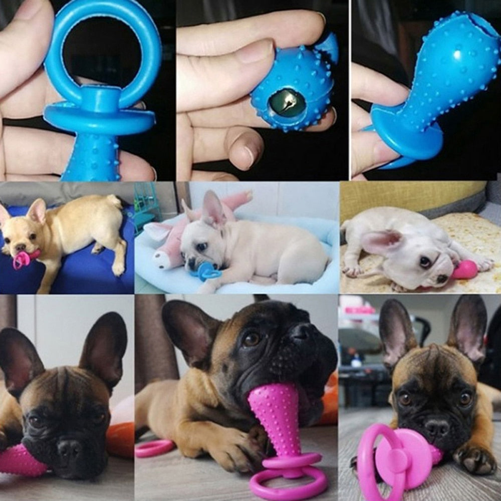 1PC Pet Toys for Small Dogs Rubber Resistance To Bite Dog Toy Teeth Cleaning Chew Training Toys Pet Supplies Random Color