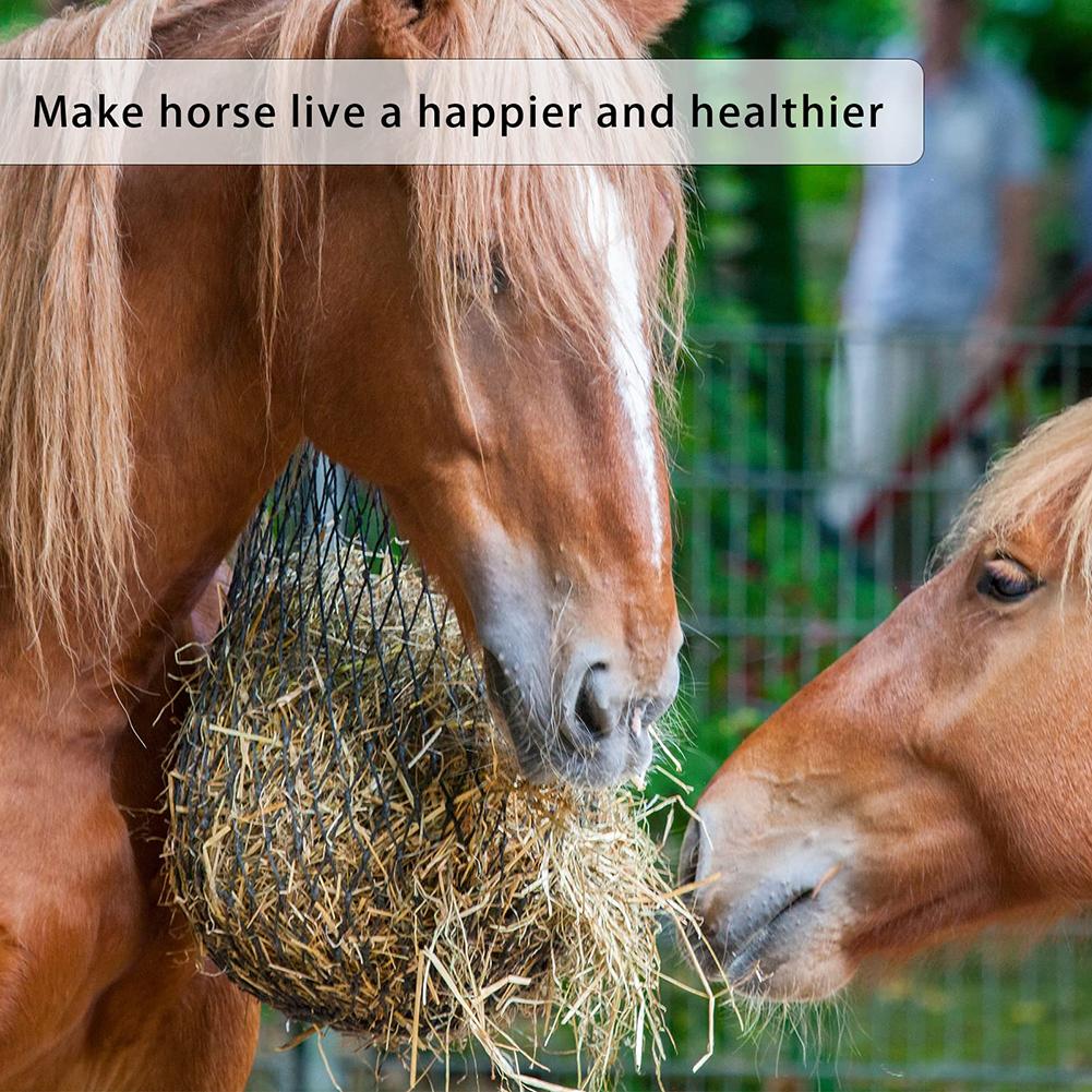 Slow Feed Hay Feeder for Horses Goat Feeder Hay Net 2 X 2 Inch Holes Large Capacity Portable Hanging Hay Net Bags For Horse
