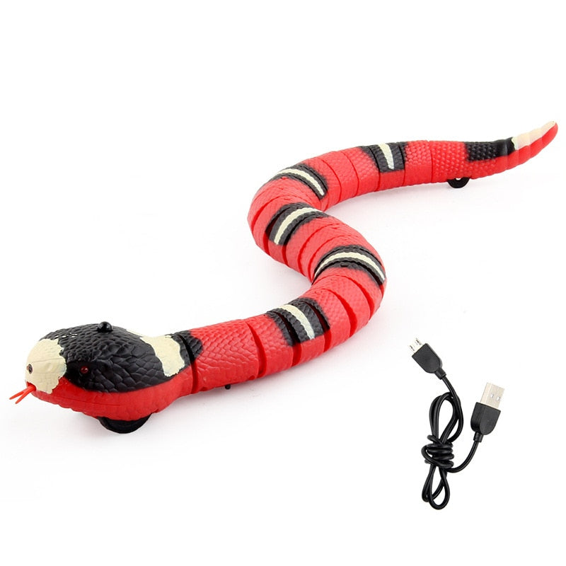 Smart Sensing Snake Cat Toys Electric Interactive Toys for Cats USB Charging for Pet Dogs Game Play Toy Cat Accessories