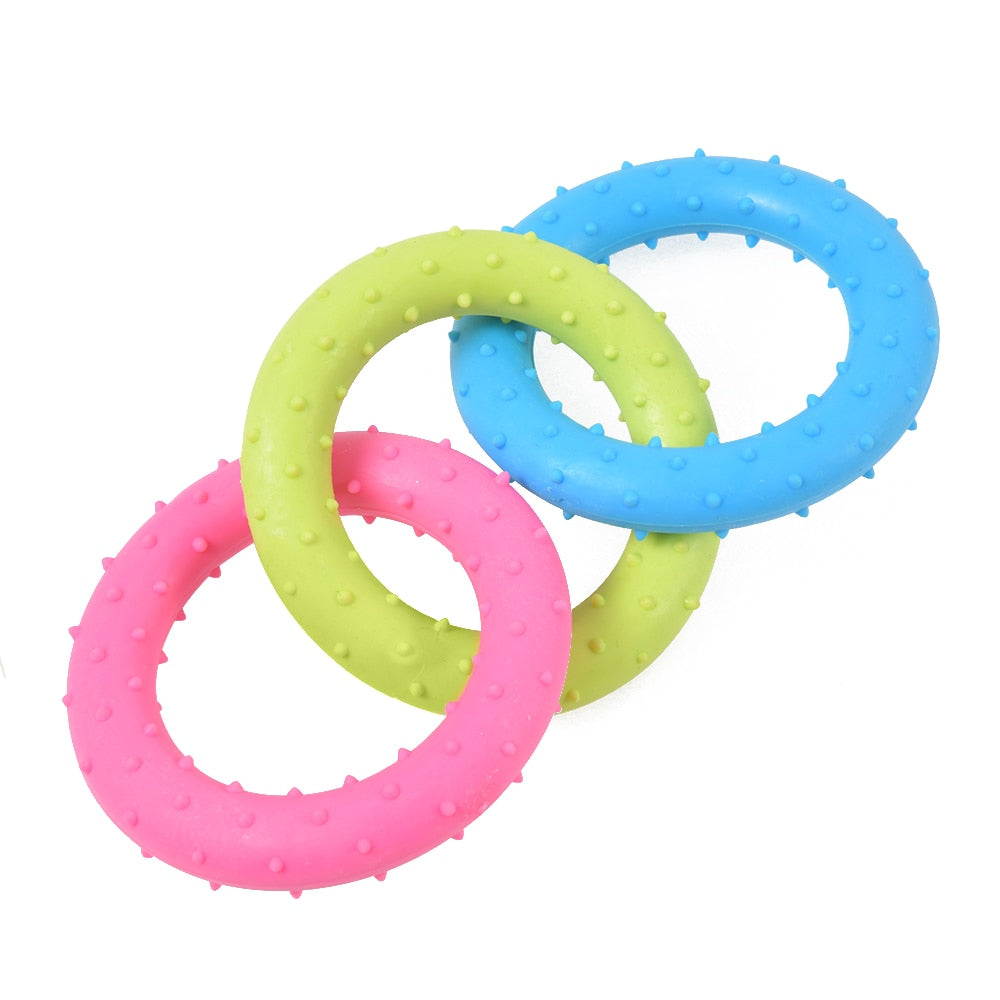 1PC Pet Toys for Small Dogs Rubber Resistance To Bite Dog Toy Teeth Cleaning Chew Training Toys Pet Supplies Random Color