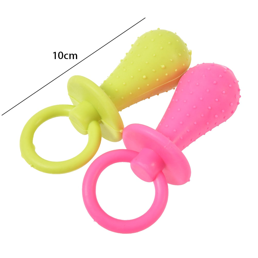 1PC Pet Toys for Small Dogs Rubber Resistance To Bite Dog Toy Teeth Cleaning Chew Training Toys Pet Supplies Random Color