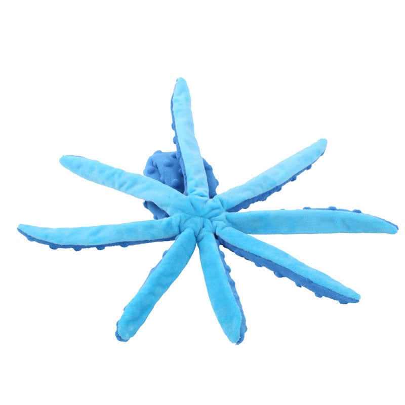 Pet Plush Toy Cat Dog Voice Octopus Shell Puzzle Toy Bite Resistant Interactive Pet Dog Teeth Cleaning Chew Toy Pet Supplies