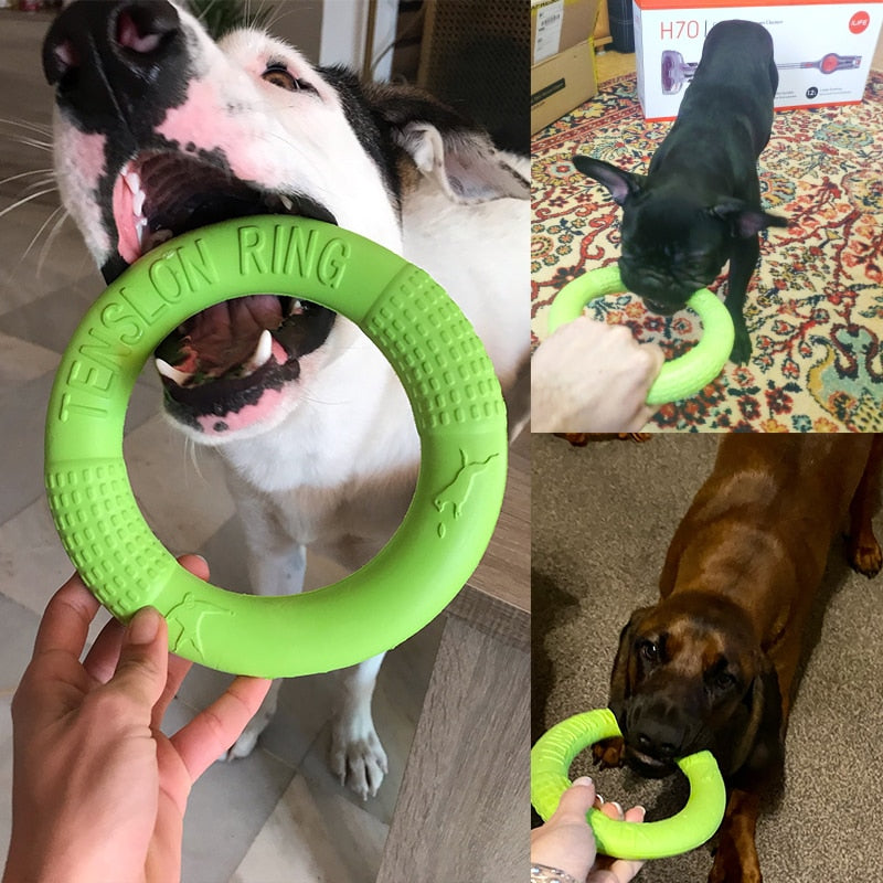 Dog Toys for Big Dogs EVA Interactive Training Ring Puller Resistant for Dogs Pet Flying Discs Bite Ring Toy for Small Dog