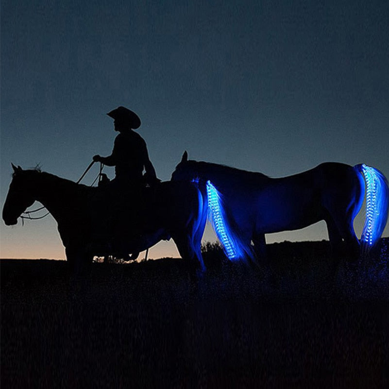 100 cm Long LED Horse Riding Tails Decoration Luminous Tubes Horses Riding Equestrian Saddle Halters Horse Care Products
