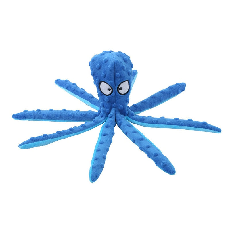 Pet Plush Toy Cat Dog Voice Octopus Shell Puzzle Toy Bite Resistant Interactive Pet Dog Teeth Cleaning Chew Toy Pet Supplies