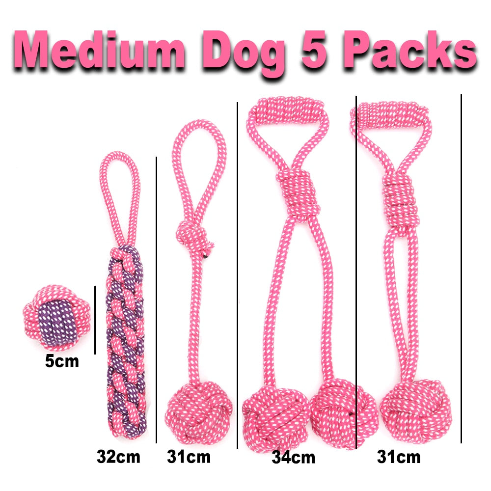 Pet Dog Toys for Large Small Dogs Toy Interactive Cotton Rope Mini Dog Toys Ball for Dogs Accessories Toothbrush Chew Puppy Toy