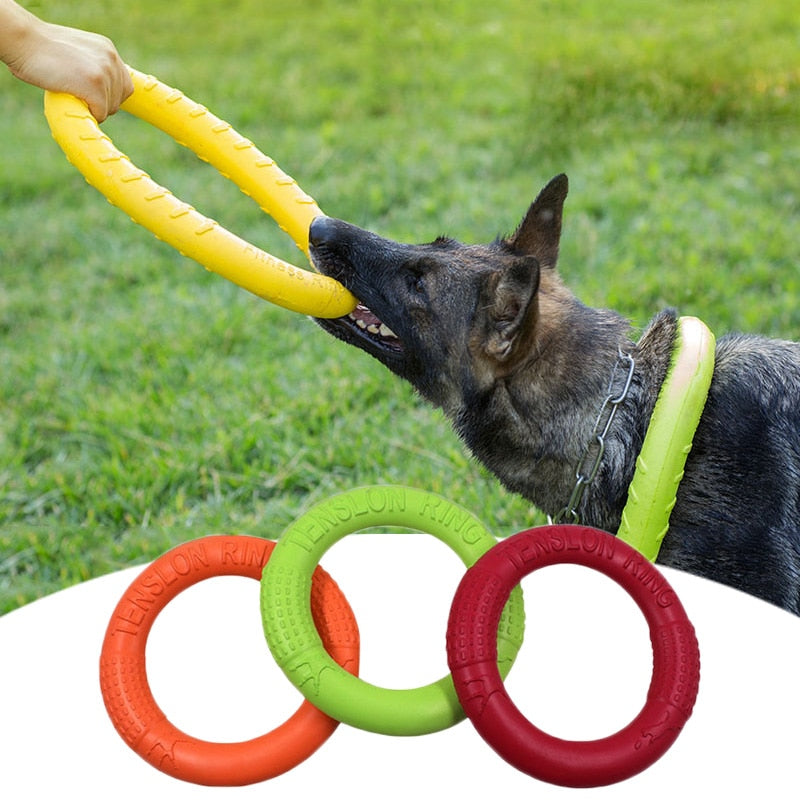 Dog Flying Discs EVA Dog Training Ring Puller Resistant Bite Floating Toy Puppy Outdoor Interactive Game Playing Products Supply