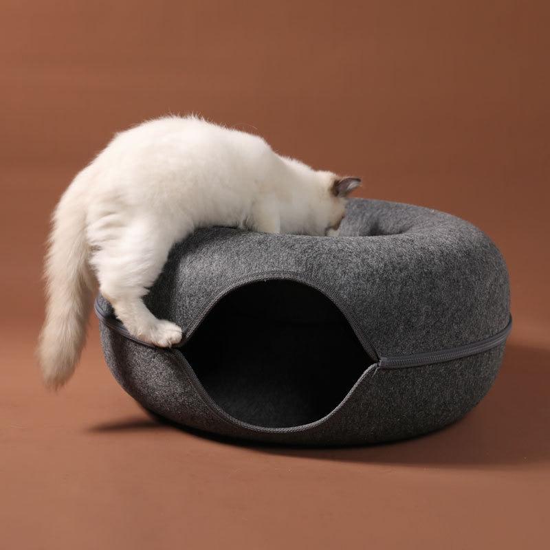 Cats House Basket Natural Felt Pet Cat Cave Beds Nest Funny Round Egg-Type with Cushion Mat For Small Dogs Puppy Pets Supplies