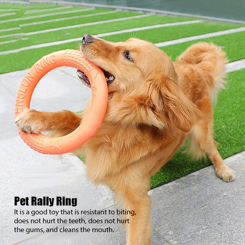 Dog Toys Pet Flying Disk Training Ring Puller Anti-Bite Floating Interactive Supplies Dog Toys Aggressive Chewing Interactive