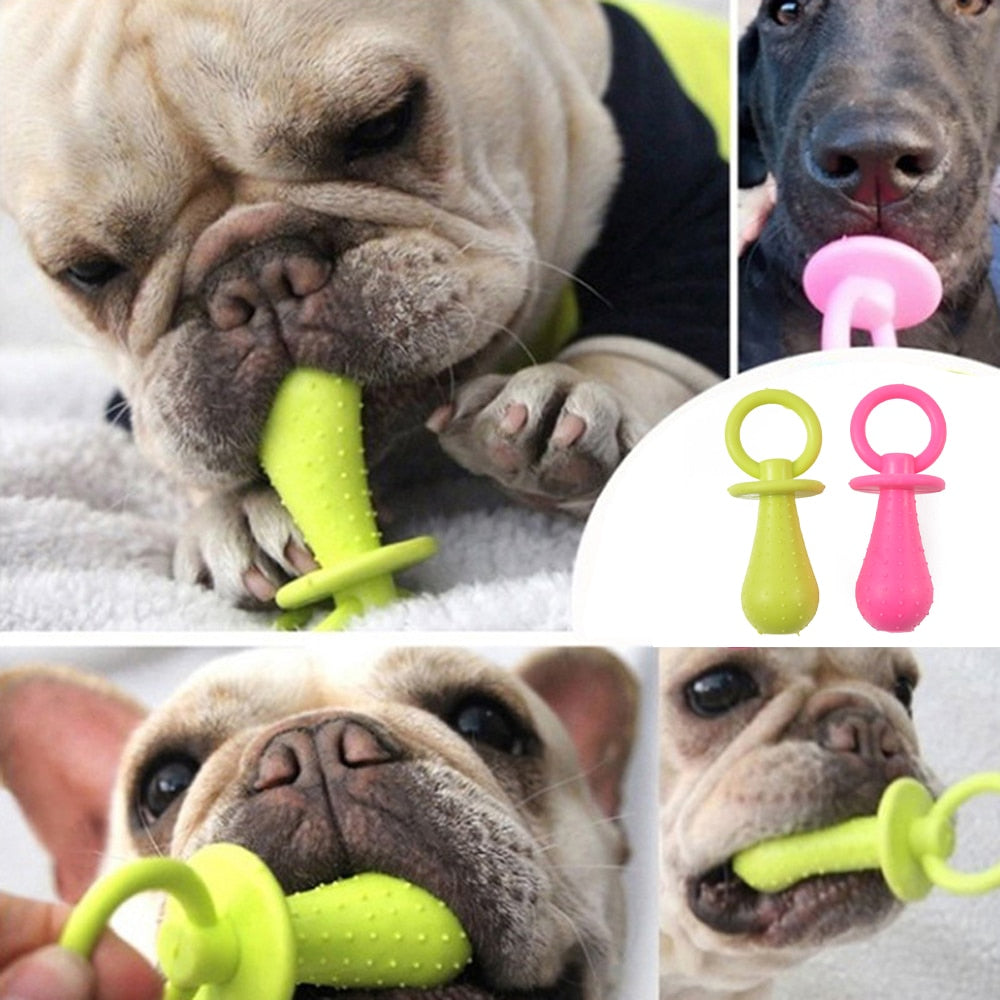 1PC Pet Toys for Small Dogs Rubber Resistance To Bite Dog Toy Teeth Cleaning Chew Training Toys Pet Supplies Random Color