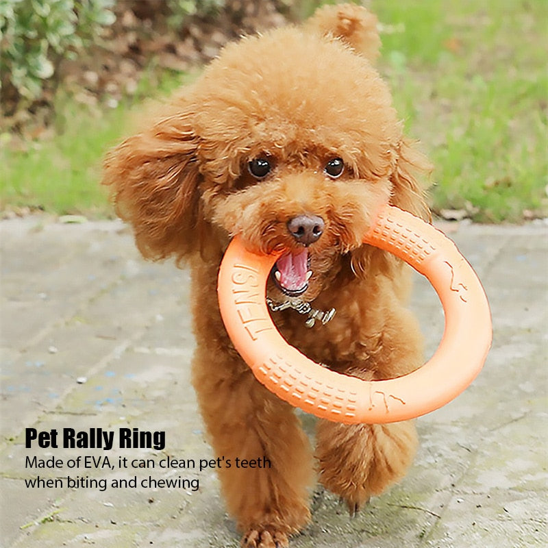 Dog Toys Pet Flying Disk Training Ring Puller Anti-Bite Floating Interactive Supplies Dog Toys Aggressive Chewing Interactive