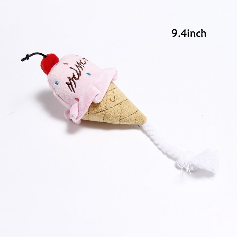 Pet Dog Toy Cute Birthday Cake Squeaky Toys Bite Resistant Bone Shape Stuffed Toy Cat Puppy Chew Toy Interactive Dog Accessories