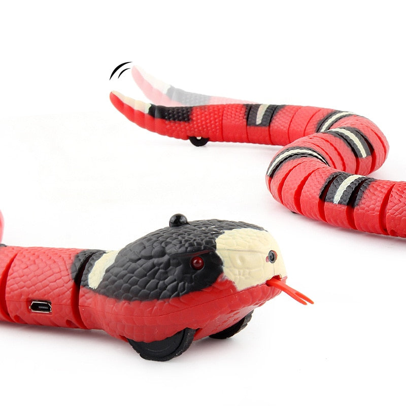 Smart Sensing Snake Cat Toys Electric Interactive Toys for Cats USB Charging for Pet Dogs Game Play Toy Cat Accessories