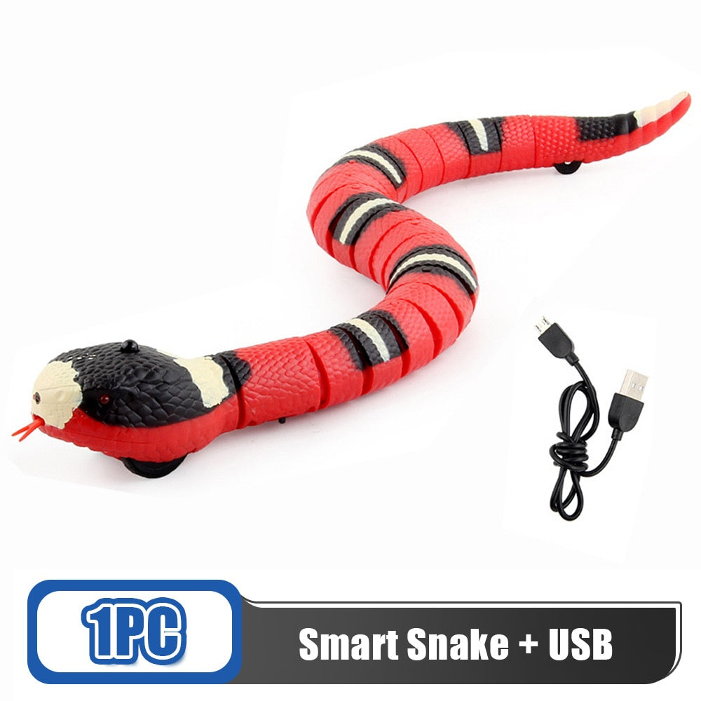 Smart Sensing Snake Interactive Cat Toys Automatic Toys For Cats USB Charging Accessories Kitten Toys for Pet Dogs Game Play Toy