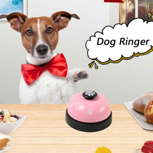 Pet Toy Training Called Dinner Small Bell Footprint Ring Dog Toys for Teddy Puppy Pet Call  Puppy Accessories Pet Toys